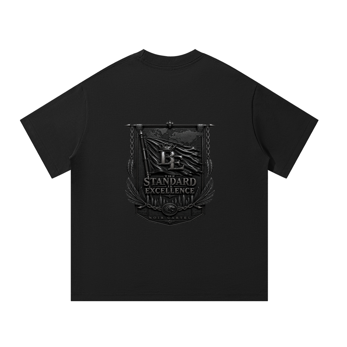 NOIR CARTEL CONTRABAND — Contraband Shield Oversized Tee — Black