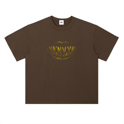 NOIR CARTEL FRENEMIES — Smiling Faces — Gold Heavyweight Drop Shoulder Cotton Tee