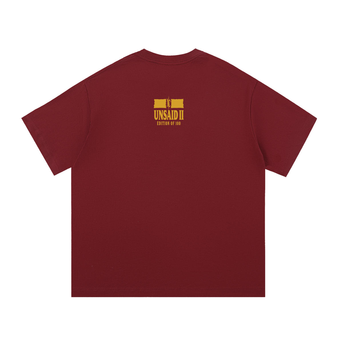 NOIR CARTEL UNSAID — Nobody Clapped Essential Cotton Tee — Wine Red