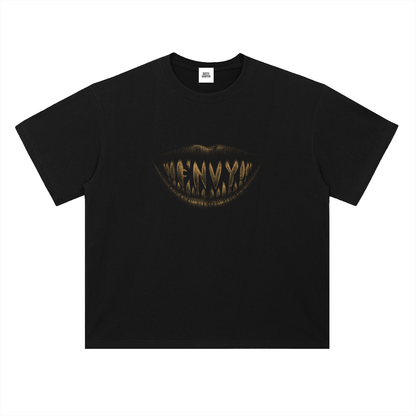 NOIR CARTEL FRENEMIES — Smiling Faces — Gold Heavyweight Drop Shoulder Cotton Tee