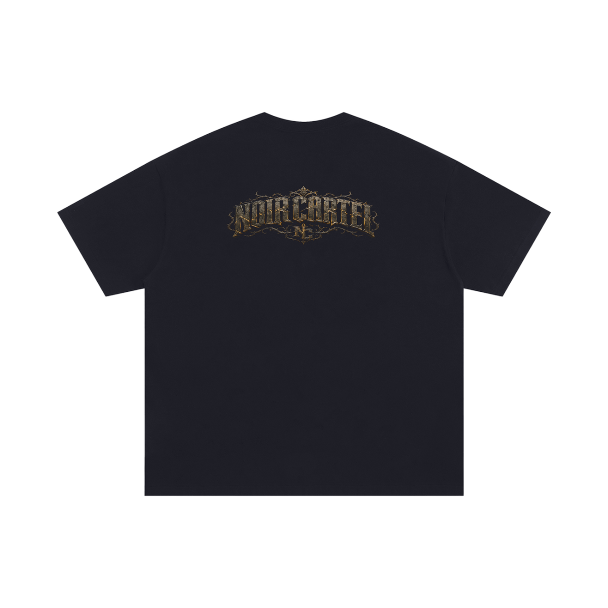 NOIR CARTEL UNSAID — The Crack Is Where They Put the Gold Oversized Cotton Tee — Black