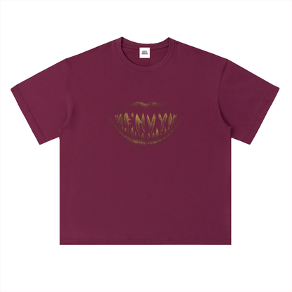 NOIR CARTEL FRENEMIES — Smiling Faces — Gold Heavyweight Drop Shoulder Cotton Tee