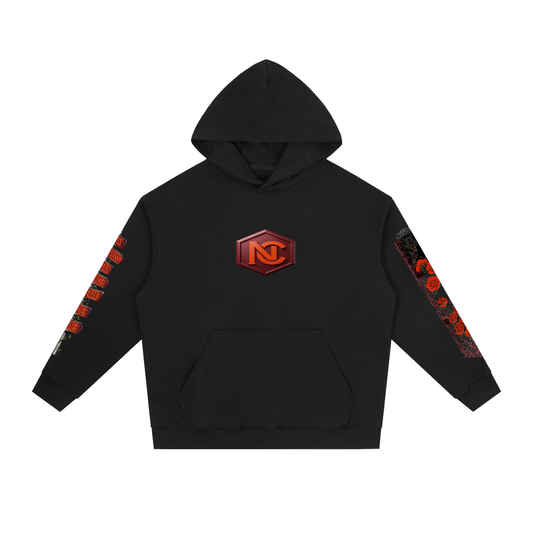 NOIR CARTEL CONTRABAND — Cartel Status 380 GSM Heavyweight Hoodie — Black