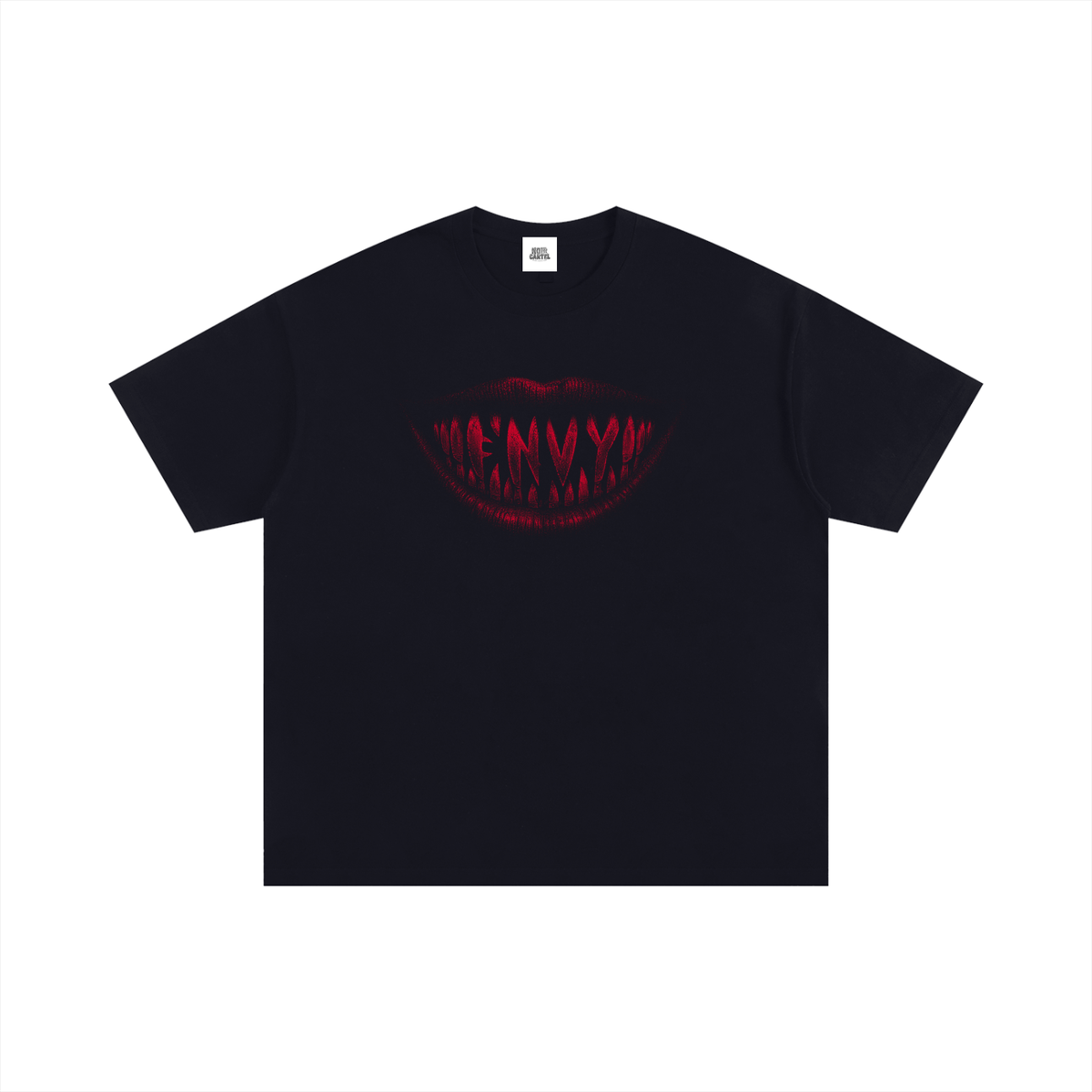 NOIR CARTEL FRENEMIES — Smiling Faces SF-04 250 GSM Oversized Tee — Black