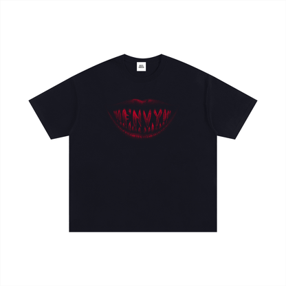 NOIR CARTEL FRENEMIES — Smiling Faces SF-04 250 GSM Oversized Tee — Black
