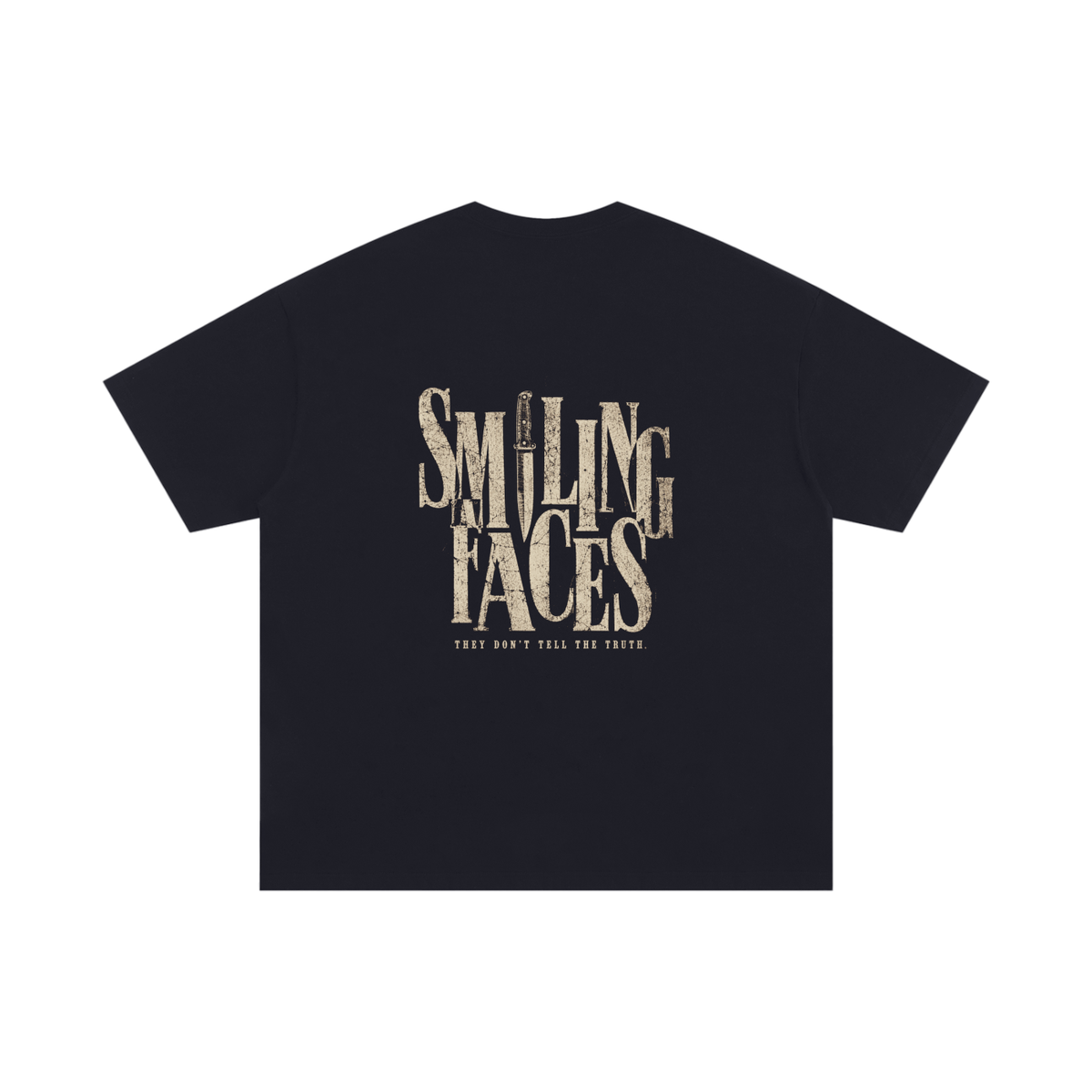 NOIR CARTEL FRENEMIES — Smiling Faces SF-06 250 GSM Oversized Tee — Black
