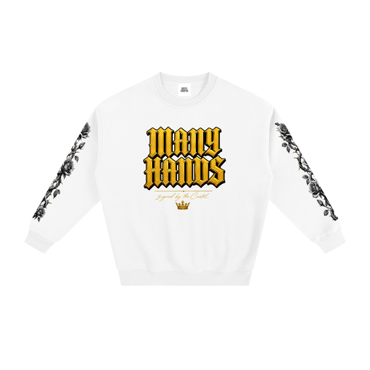 NOIR CARTEL OVERGROWTH — Many Hands 350 GSM Sweatshirt — Oat Gray