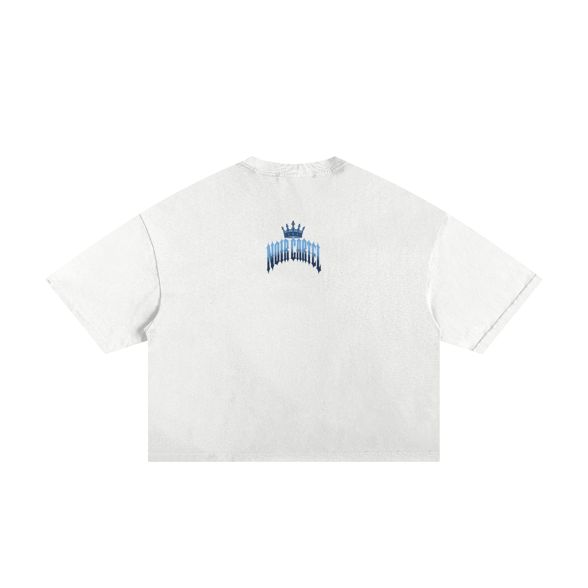 NOIR CARTEL MADE MEN — Blood Oath — Blue & White Frayed Boxy Tee