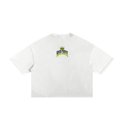 NOIR CARTEL MADE MEN — Blood Oath — Lime Frayed Boxy Tee