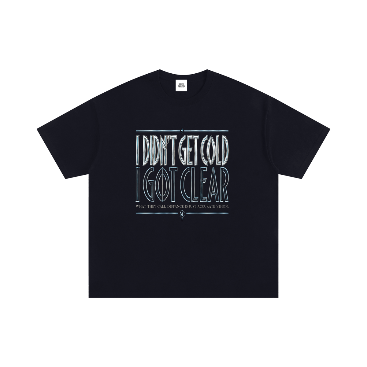 NOIR CARTEL UNSAID — I Got Clear Oversized Cotton Tee — Black