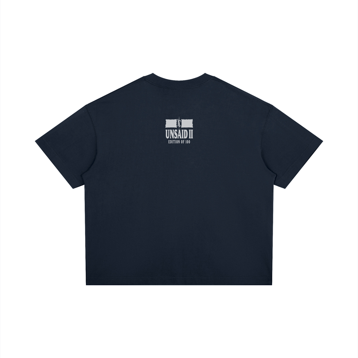 NOIR CARTEL UNSAID — I Got Clear Boxy Drop Shoulder Tee — Navy Blue