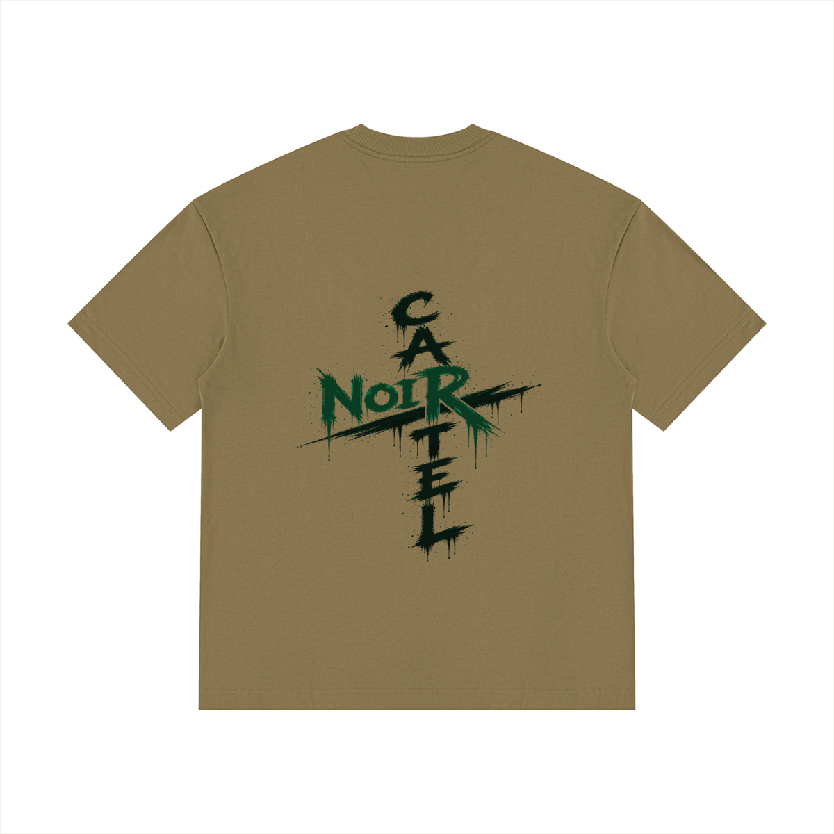 NOIR CARTEL OVERGROWTH — Rose Gospel — Green Drop Shoulder Cotton Tee