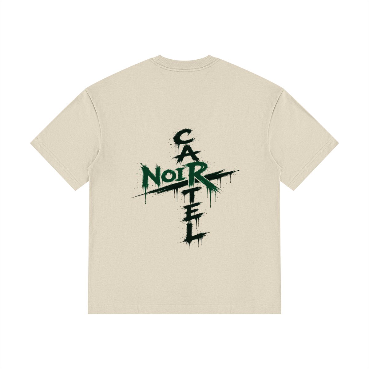 NOIR CARTEL OVERGROWTH — Rose Gospel — Green Drop Shoulder Cotton Tee