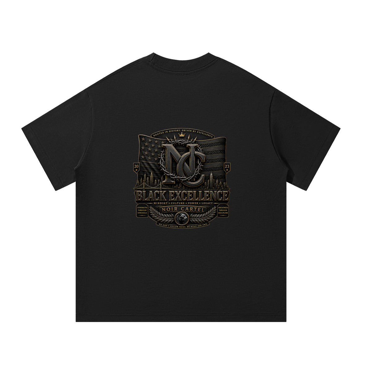 NOIR CARTEL BLACK EXCELLENCE — Crowned NC Oversized Tee — Black