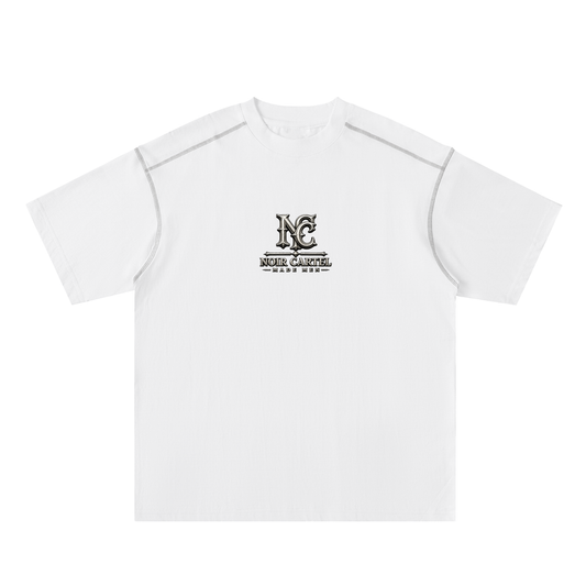 NOIR CARTEL 240 GSM Contrast-Stitched Oversized Tee