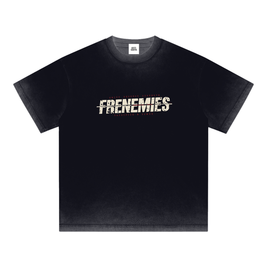 NOIR CARTEL FRENEMIES Reverse-Dyed Tee — Black