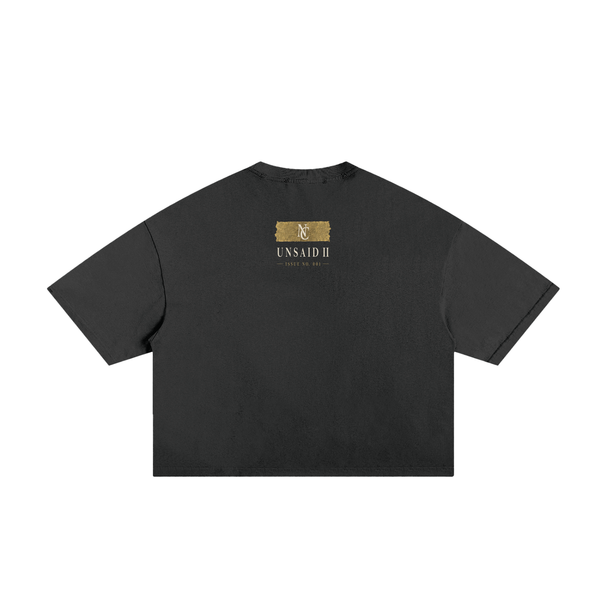 NOIR CARTEL UNSAID — Scared to Make Changes Classic Frayed Boxy Tee — Black