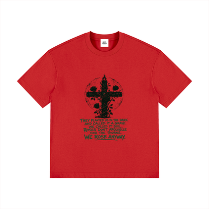NOIR CARTEL OVERGROWTH — Rose Gospel — Green Drop Shoulder Cotton Tee