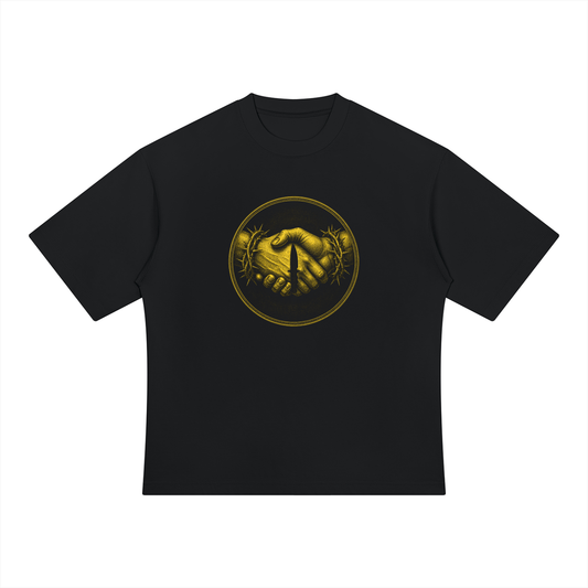 NOIR CARTEL FRENEMIES Handshake 300 GSM Heavyweight Tee — Black