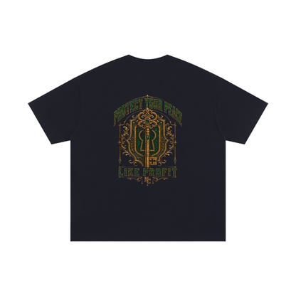NOIR CARTEL OVERGROWTH — Thornbound Crest Oversized Cotton Tee — Black