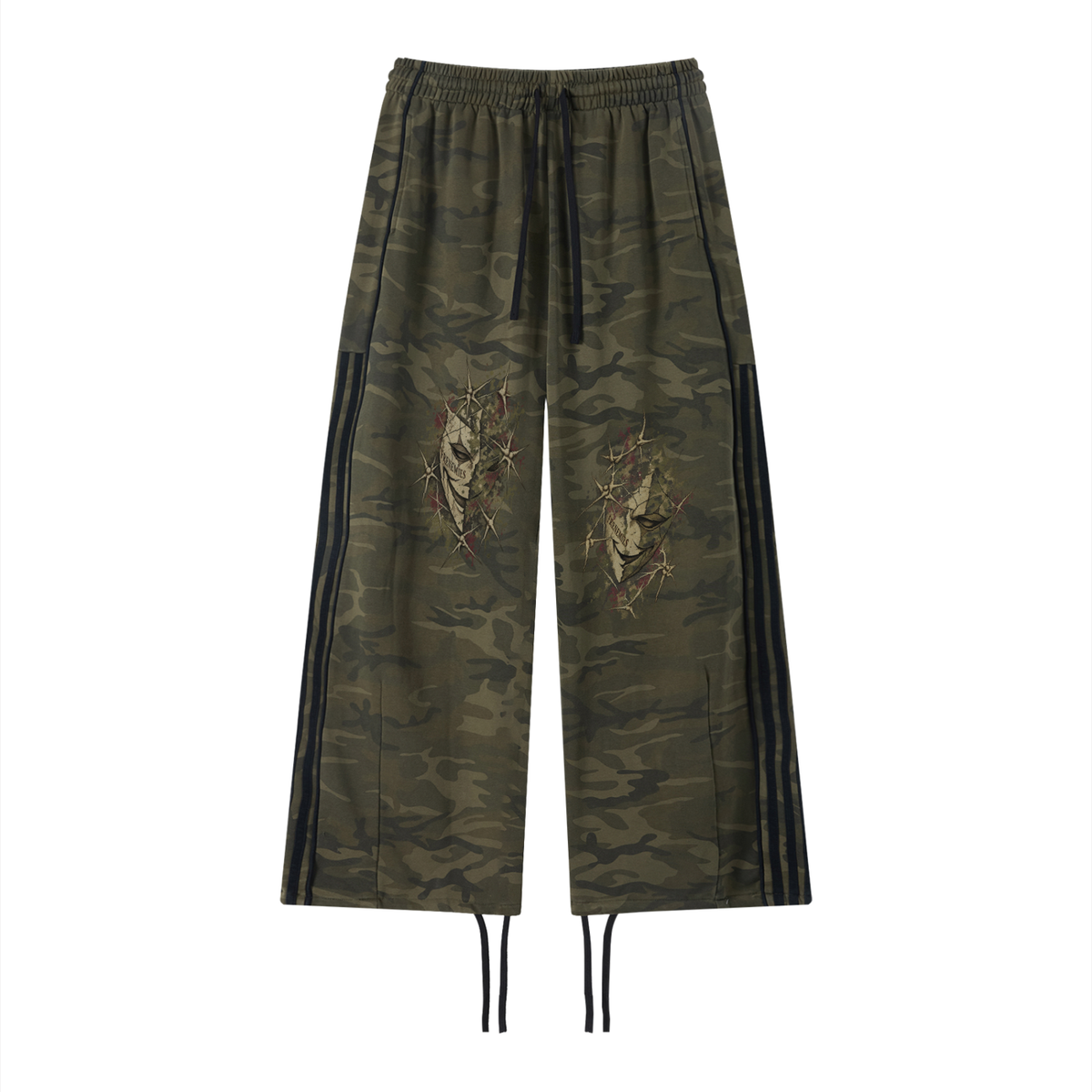 NOIR CARTEL FRENEMIES — Sold the Address Camo Wide-Leg Sweatpants