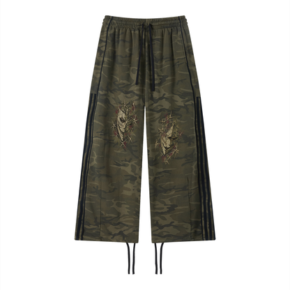 NOIR CARTEL FRENEMIES — Sold the Address Camo Wide-Leg Sweatpants