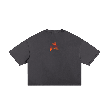 NOIR CARTEL MADE MEN — Blood Oath — Orange Frayed Boxy Tee