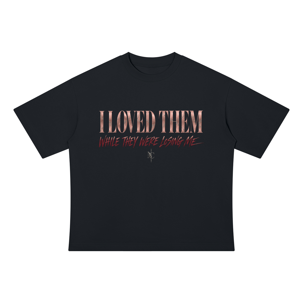 NOIR CARTEL UNSAID II — I Loved Them 250 GSM Drop-Shoulder Tee — Black