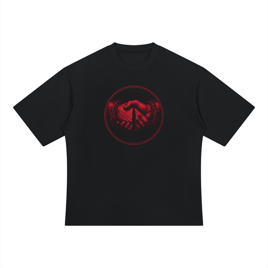 NOIR CARTEL FRENEMIES Handshake 300 GSM Heavyweight Tee — Black