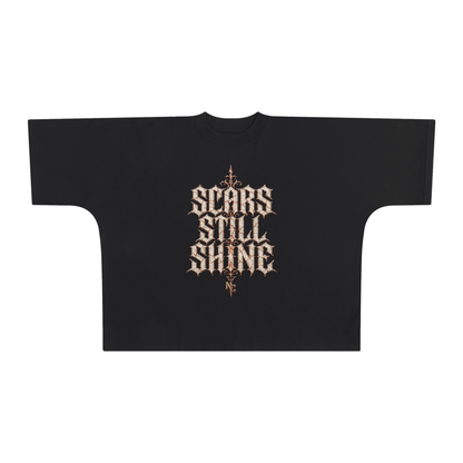 NOIR CARTEL UNSAID — Scars Still Shine Oversized One-Piece Boxy Tee — Black