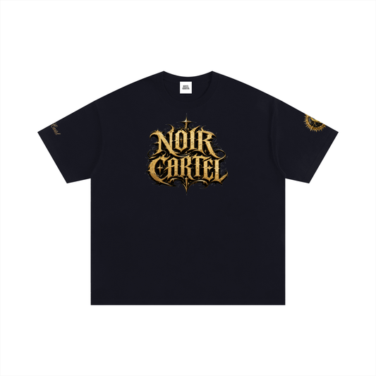 NOIR CARTEL Gold Teeth God Tee — Black