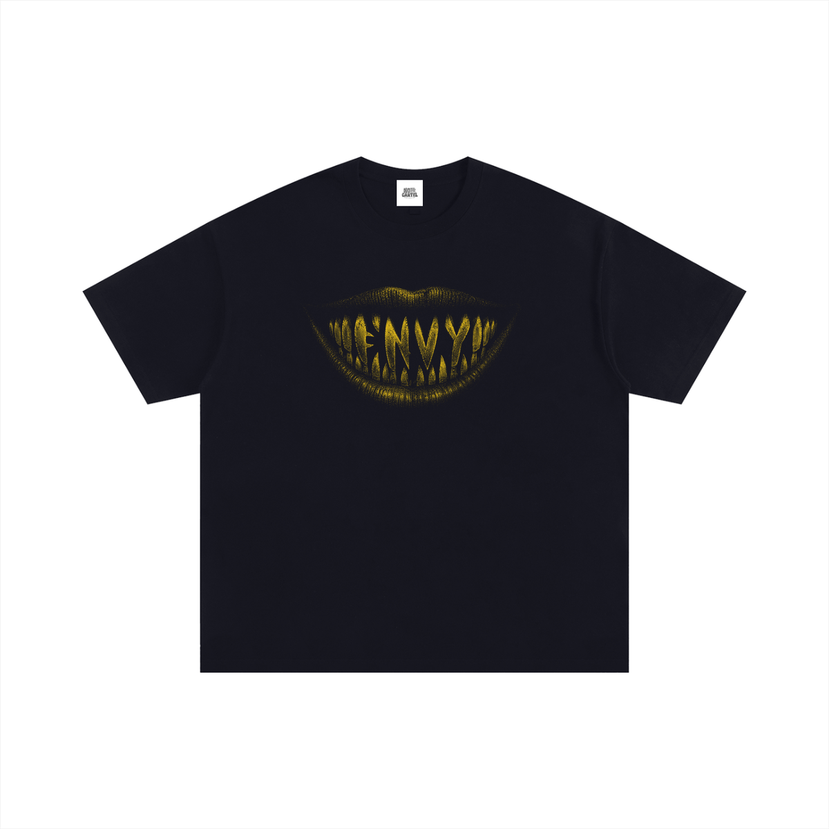 NOIR CARTEL FRENEMIES — Smiling Faces SF-03 250 GSM Oversized Tee — Black