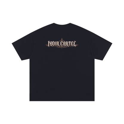 NOIR CARTEL UNSAID — Scars Still Shine Oversized Cotton Tee — Black