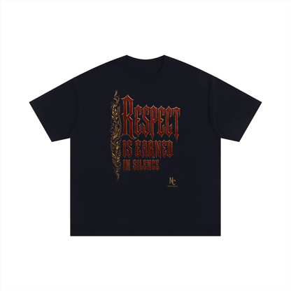 NOIR CARTEL ALONE IS POWER — Respect Is Earned Oversized Cotton Tee — Black