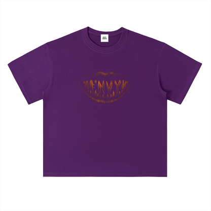 NOIR CARTEL FRENEMIES — Smiling Faces — Orange Heavyweight Drop Shoulder Cotton Tee