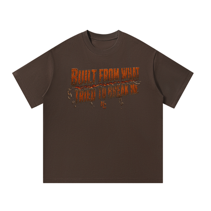NOIR CARTEL UNSAID — Built From What Tried to Break Me Oversized Tee — Coffee