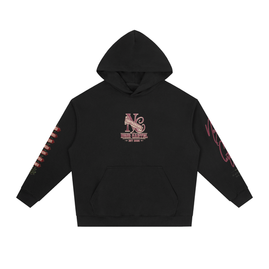 NOIR CARTEL CONTRABAND — Cartel Status 380 GSM Heavyweight Hoodie — Black