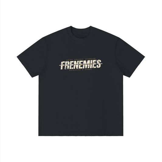 NOIR CARTEL FRENEMIES Vintage-Wash Distressed Tee — Black