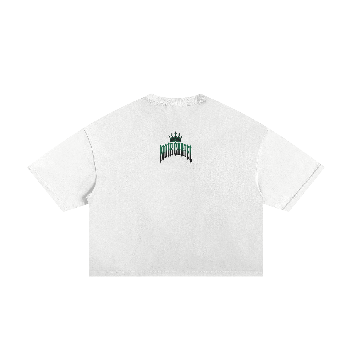 NOIR CARTEL MADE MEN — Blood Oath — Green Frayed Boxy Tee