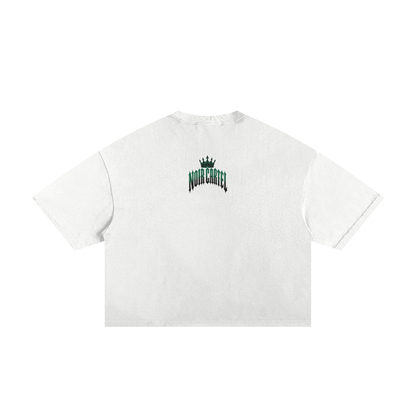 NOIR CARTEL MADE MEN — Blood Oath — Green Frayed Boxy Tee