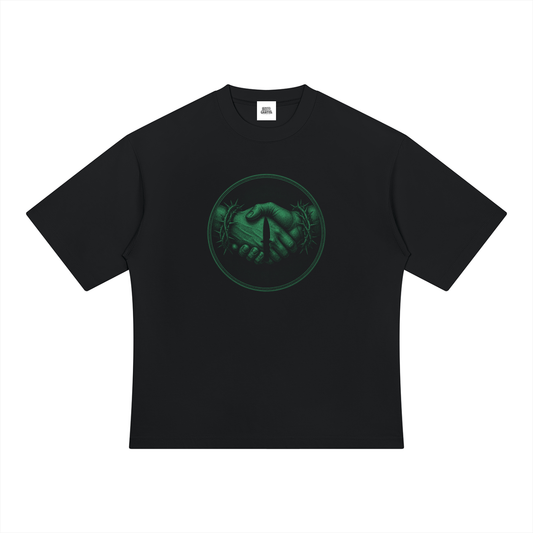NOIR CARTEL FRENEMIES Handshake 300 GSM Heavyweight Tee — Black
