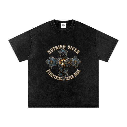NOIR CARTEL Vault Snow-Wash Tee — Black