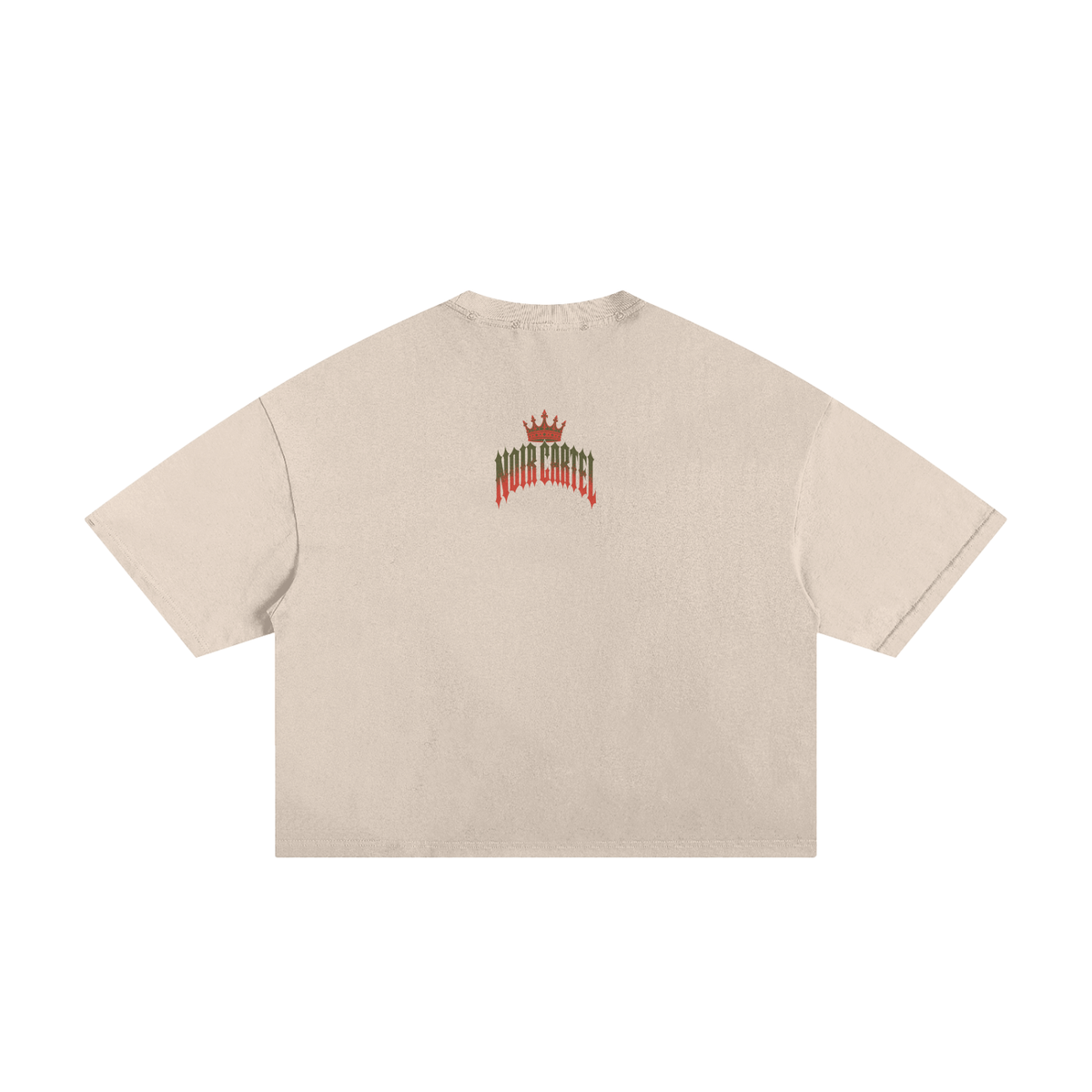 NOIR CARTEL MADE MEN — Blood Oath — Red & Green Frayed Boxy Tee