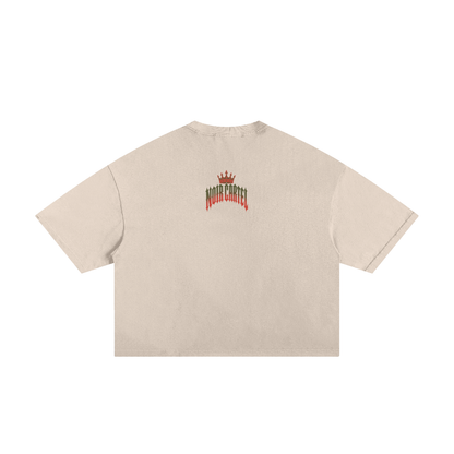 NOIR CARTEL MADE MEN — Blood Oath — Red & Green Frayed Boxy Tee