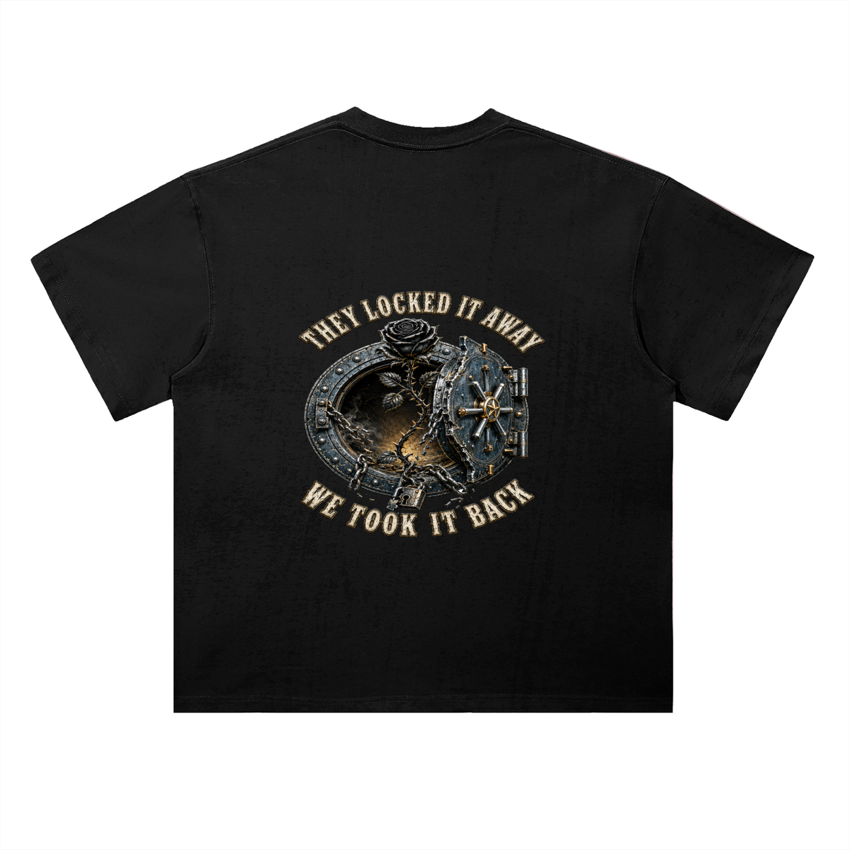 NOIR CARTEL UNSAID — Nothing Given Heavyweight Drop Shoulder Cotton Tee — Classic Black