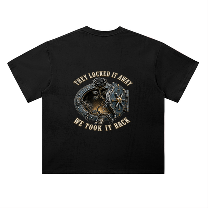 NOIR CARTEL UNSAID — Nothing Given Heavyweight Drop Shoulder Cotton Tee — Classic Black