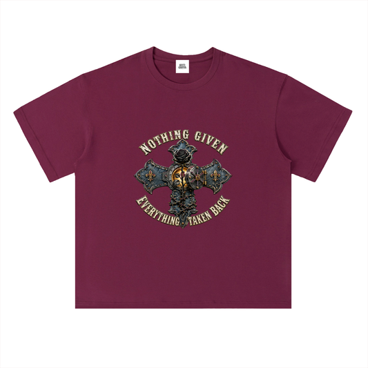 NOIR CARTEL Vault 300 GSM Tee — Wine Red