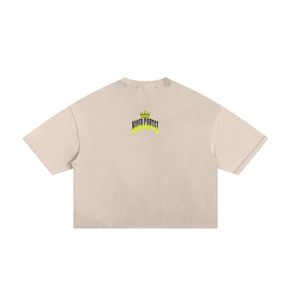 NOIR CARTEL MADE MEN — Blood Oath — Neon Lime Frayed Boxy Tee
