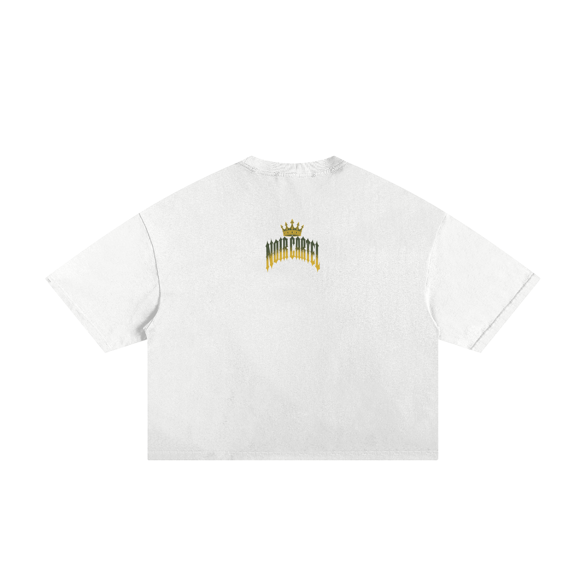 NOIR CARTEL MADE MEN — Blood Oath — Yellow & Black Frayed Boxy Tee