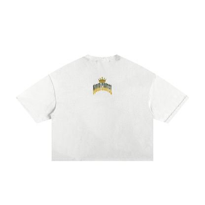 NOIR CARTEL MADE MEN — Blood Oath — Yellow & Black Frayed Boxy Tee